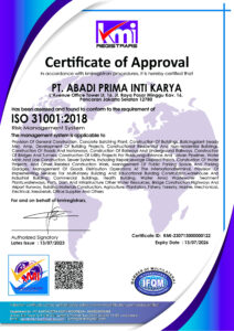 Sertifikat ISO 31001:2018